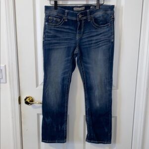BKE Payton Ankle Cropped Low Rise Jeans Medium Wash Size 30